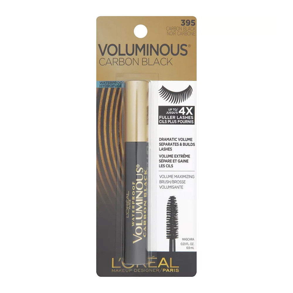 LOreal Paris Voluminous Mascara, 395 Waterproof Carbon Black, 0.28 Oz